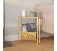 vidaXL Porte-revue Doré 35 x 15 x 45 cm Acier