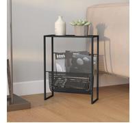 vidaXL Porte-revue Noir 35 x 15 x 45 cm Acier