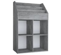 vidaXL Porte-revue pour enfants Gris b¿¿ton 71x30x114 cm Agglom¿¿r¿¿