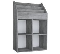 vidaXL Porte-revue pour enfants Gris b¿¿ton 71x30x114 cm Agglom¿¿r¿¿