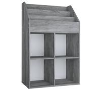 vidaXL Porte-revue pour enfants Gris béton 71x30x114cm Bois ingénierie339531 Gris G