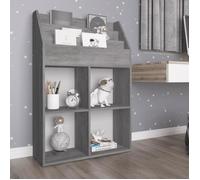 vidaXL Porte-revue pour enfants Gris béton 71x30x114 cm Aggloméré