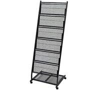 vidaXL Porte-revues A4 – 47,5 x 43 x 133 cm – Noir