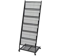 vidaXL Porte-revues A4 – 47,5 x 43 x 133 cm – Noir