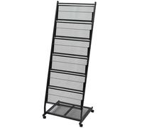 vidaXL Porte-revues 47,5 x 43 x 133 cm Noir A4 Noir