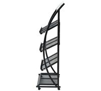 vidaXL Porte-revues 47 x 40 x 134 cm Noir et blanc A4