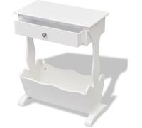 vidaXL Porte-revues Melrose Blanc