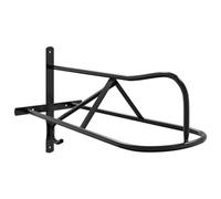 vidaXL Porte-selle mural en fer noir – Support de selle portable