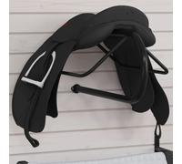 Porte selle mural noir fer