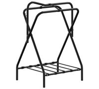 vidaXL Porte-Selle Pliable autoportant Noir Fer, Support de Selle, Porte-Selle Portable, Support de Couverture de Selle, Support de Tapis de Selle