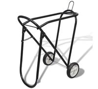 vidaXL Chariot porte-selle pliable en métal avec roues