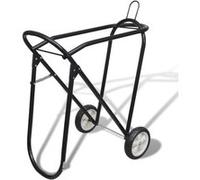 vidaXL Porte-selle pliable métallique avec roues G