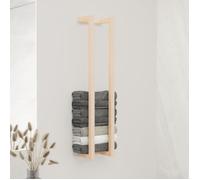 vidaXL Porte-serviette mural Support de serviette salle de bain 23x18x110 cm Bois de pin massif