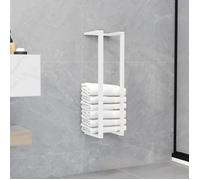 vidaXL Porte-serviette Blanc 12,5x12,5x60 cm Acier