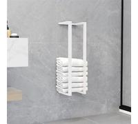 vidaXL Porte-serviette Blanc 12,5x12,5x60 cm Acier