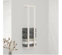 vidaXL Porte-serviette 822403 Bois de pin massif Blanc 23x18x110 cm