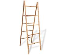 vidaXL Porte-serviette double avec 5 barreaux Bambou 50 x 160 cm