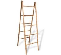 vidaXL Porte-serviette double avec 5 barreaux Bambou 50 x 160 cm