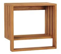 vidaXL Porte-serviette mural en bois de teck solide 35x20x35 cm pour salle de bain