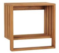 vidaXL Porte-serviette mural en bois de teck solide 35x20x35 cm pour salle de bain