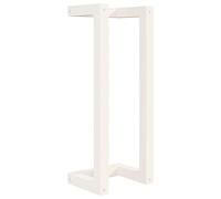 vidaXL Porte-Serviette Mural Support de Serviette Organisateur de Rangement Salle de Bain Maison Intérieur Blanc 23x18x60 cm Bois de Pin Massif