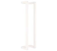 vidaXL Porte-Serviette Mural Support de Serviette Organisateur de Rangement Salle de Bain Maison Intérieur Blanc 23x18x90 cm Bois de Pin Massif
