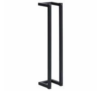 vidaXL Porte-Serviette Support de Stockage Support Mural Support à Serviettes Salle de Bain Maison Intérieur Noir 12,5x12,5x60 cm Fer