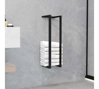 Vidaxl Porte-Serviette Noir 12,5x12,5x60 Cm Fer Noir