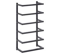 vidaXL Porte-serviette Noir 24x12x48 cm Acier Noir