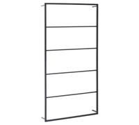 vidaXL Porte-serviettes mural Support de stockage 60x10x116 cm Noir Acier