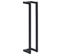 vidaXL Porte-Serviette Support de Stockage Support Mural Support à Serviettes Salle de Bain Maison Intérieur Noir 12,5x12,5x60 cm Fer