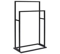 vidaXL Porte-serviette sur pied Noir 48x24x78,5 cm Acier Noir