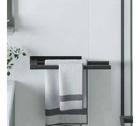 vidaXL Porte-serviettes Noir 40 x 9 x 4 cm Acier inoxydable