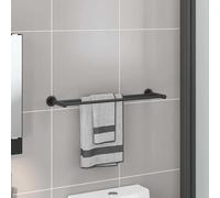 vidaXL Porte-serviettes Noir 61 x 14.5 x 5 cm Acier inoxydable