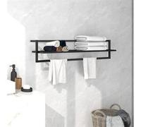 Porte-serviettes Noir 95x25x22 cm Fer