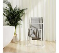 vidaXL Porte-serviettes sur pied Blanc 48x24x79 cm Fer 343091
