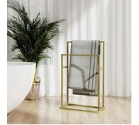vidaXL Porte-serviettes sur pied Doré 48x24x78,5 cm Fer 343089