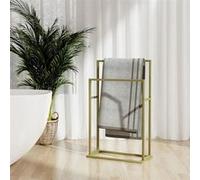 vidaXL Porte-serviettes sur pied doré en fer 48 x 24 x 78,5 cm 343089