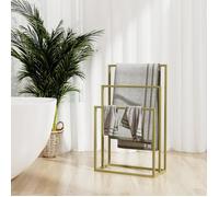 vidaXL Porte-serviettes sur pied 343092 Doré 48x24x79 cm Fer