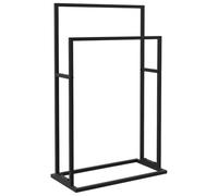vidaXL Porte-Serviettes sur Pied Noir 48x24x78,5 cm Fer