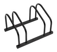 vidaXL Porte-vélos pour 2 vélos noir acier, support pour vélos, support de rangement pour vélos, support de sol pour vélos, rangement pour vélos