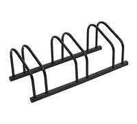 vidaXL Porte-vélos pour 3 vélos noir acier, support pour vélos, support de rangement pour vélos, support de sol pour vélos, rangement pour vélos Noir