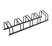 vidaXL Porte-vélos pour 5 vélos Noir Acier, Support pour vélos, Support de Rangement pour vélos, Support de Sol pour vélos, Rangement pour vélos