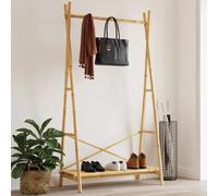 Vidaxl Porte-Vêtement Avec Étagère 102x50x190 Cm Bambou