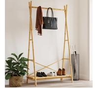 Vidaxl Porte-Vêtement Avec Étagère 102x50x190 Cm Bambou