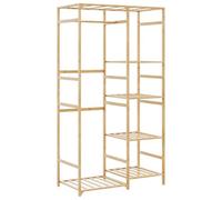 vidaXL Porte-vêtements avec étagères en bambou 100 x 50 x 184,5 cm