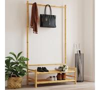 Vidaxl Porte-Vêtement Avec Étagères 103x40x183 Cm Bambou