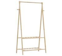 vidaXL Porte-vêtement avec étagères 96x45,5x150,5 cm bambou