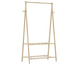vidaXL Porte-vêtement avec étagères 96x45,5x150,5 cm bambou