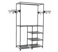 vidaXL Porte-vêtements Acier et tissu non-tissé 87 x 44 x 158 cm Noir